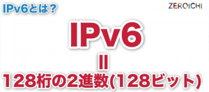IPv6 128桁 2進数 128ビット